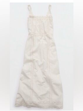 Aerie Midi Embroidered Dress